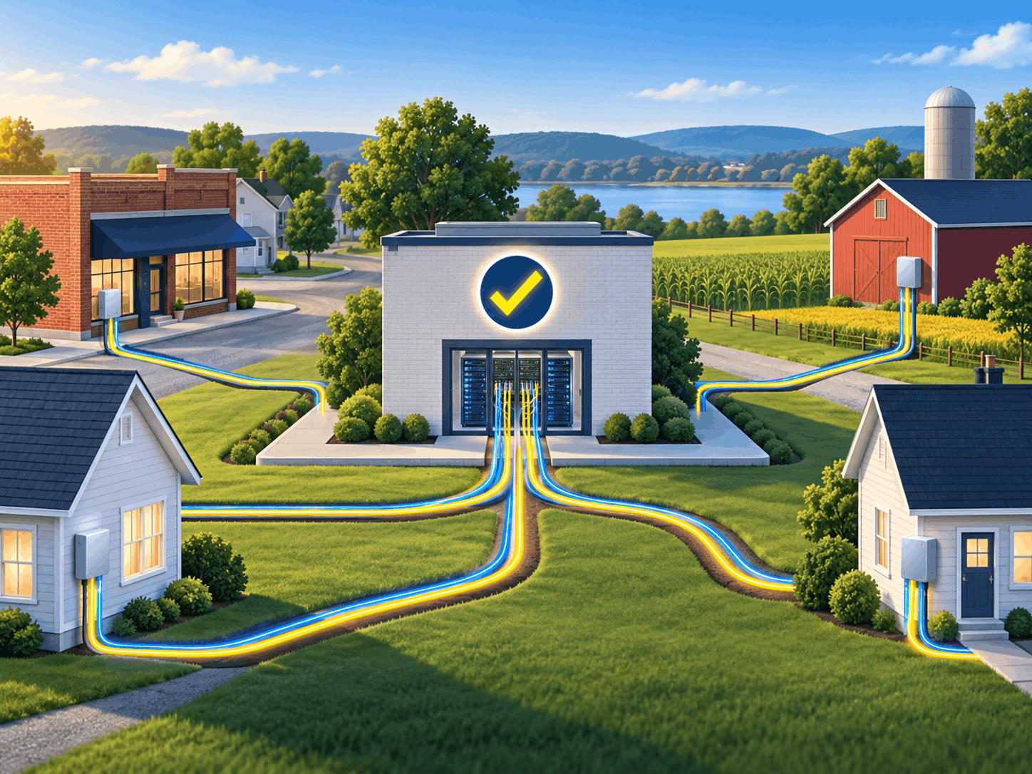 datacenter connected to homes
